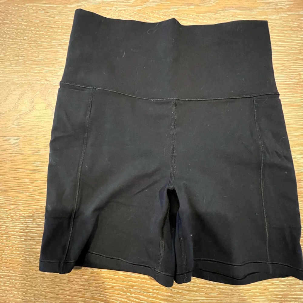 Vuori Black High Waist Athletic Shorts